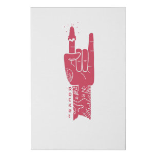 ROCKet Faux Canvas Print