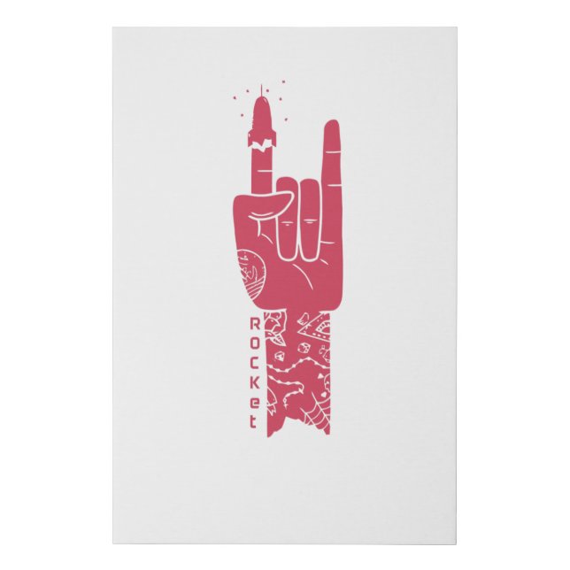 ROCKet Faux Canvas Print (Front)