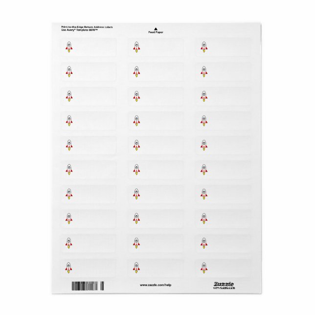 Rocket flat clipart illustration label (Full Sheet)