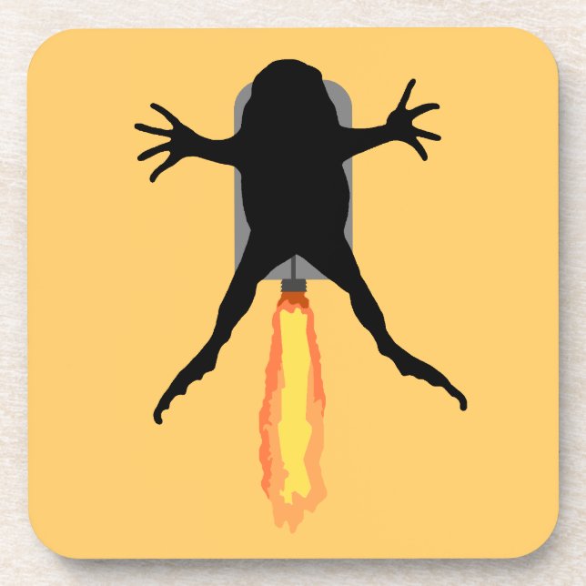 Rocket Frog Beverage Coaster (Front)