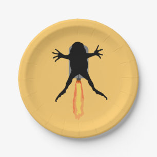 Rocket Frog Paper Plates