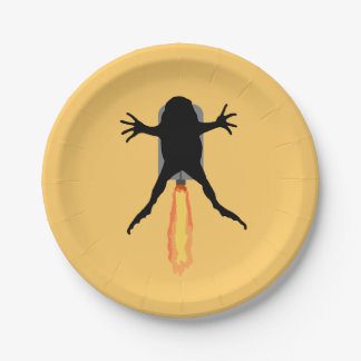 Rocket Frog Paper Plates