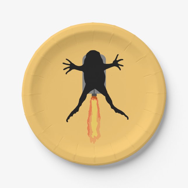 Rocket Frog Paper Plates (Front)