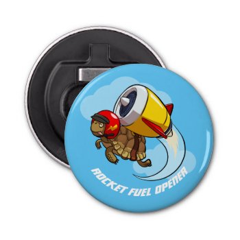 Rocket Fuel Opener Jetpack Cartoon Tortoise by NoodleWings at Zazzle
