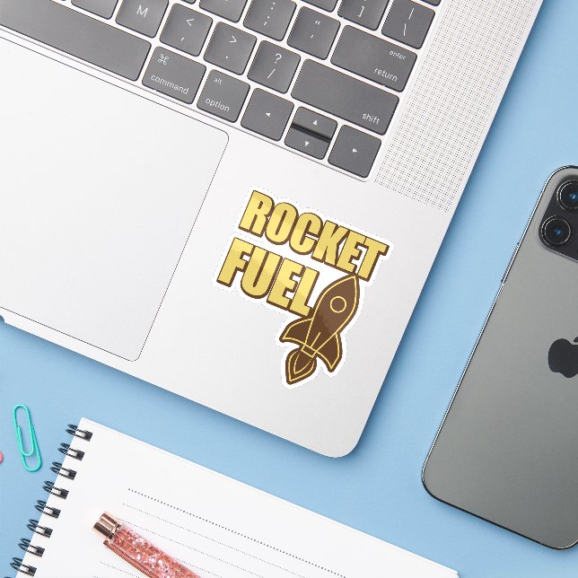 Rocket Fuel  Sticker (Laptop w/ iPhone)