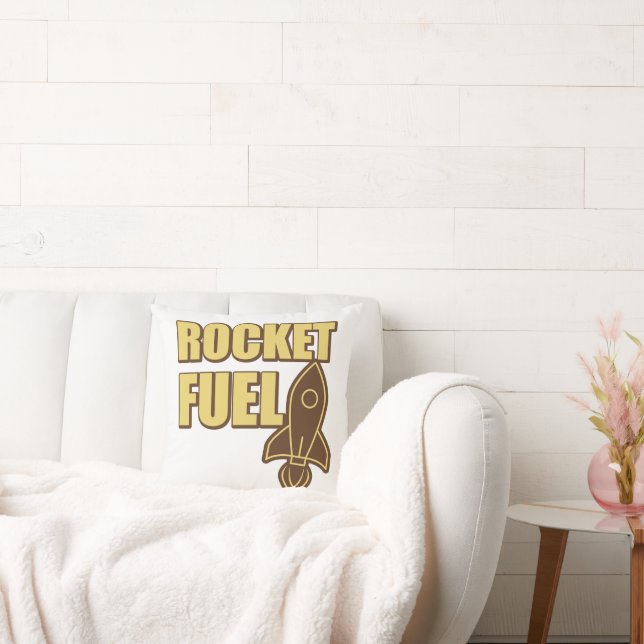 Rocket Fuel  Throw Pillow (Couch)
