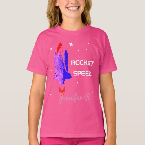 Rocket girl space t_shirt