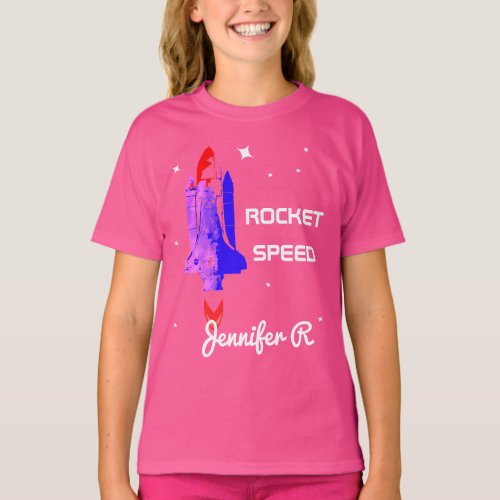 Rocket girl space t_shirt