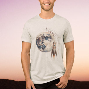 Rocket Graphic Name T-Shirt Tri-Blend Shirt