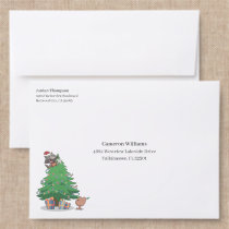 Rocket & Groot Decorate Christmas Tree Addressed Envelopes