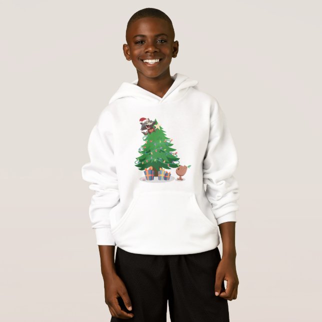 Rocket Groot Decorate Christmas Tree Hoodie Zazzle