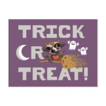 Rocket & Groot Trick or Treat Holiday Postcard