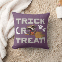 Rocket & Groot Trick or Treat Throw Pillow