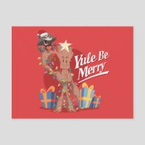 Rocket & Groot "Yule Be Merry" Postcard