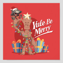 Rocket & Groot "Yule Be Merry" Poster