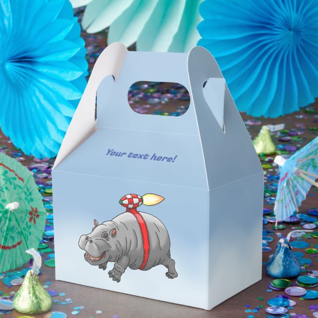 Rocket Hippo Birthday Favor Boxes (Party)