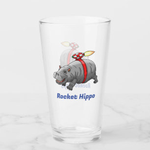 Rocket Hippo Glass