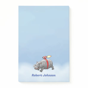 Rocket Hippo Post-it Notes