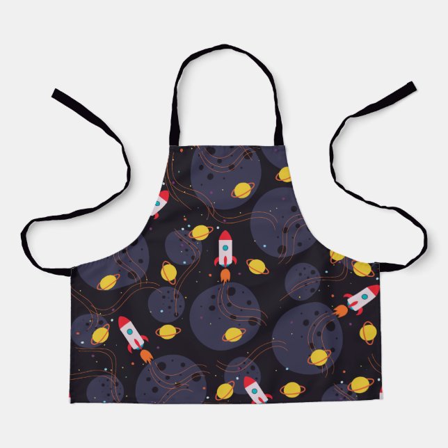Rocket in Space Pattern Apron (Front)