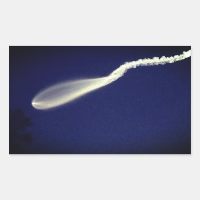 Rocket Jellyfish Rectangular Sticker (Front)