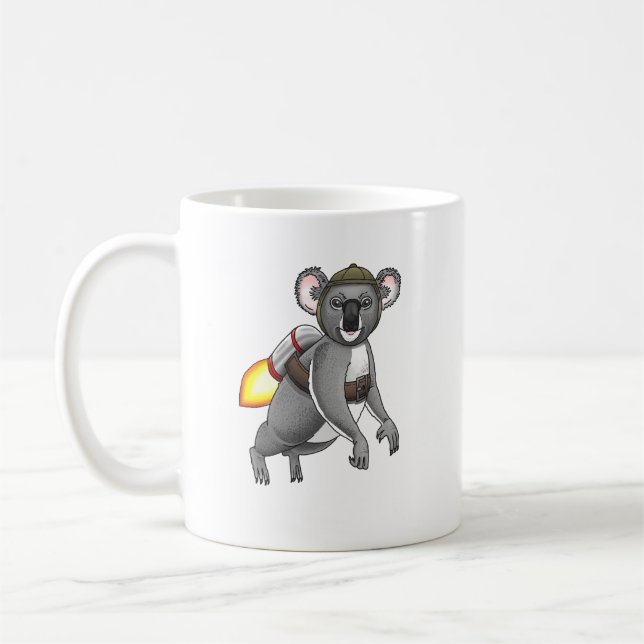 Rocket Koala Coffee Mug (Left)