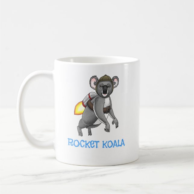 Rocket Koala Coffee Mug (Left)