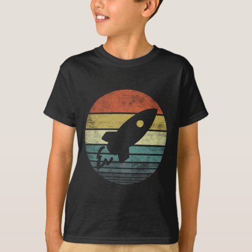 Rocket Launch Astronomy Funny Retro Rocket Space S T_Shirt