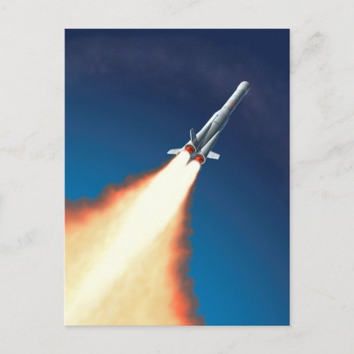 Rocket Launch Postcard