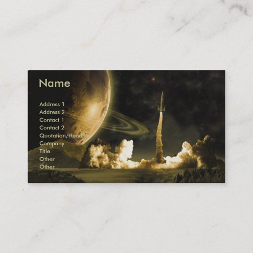 Customizable Rocket Launch Regular Business Card Template