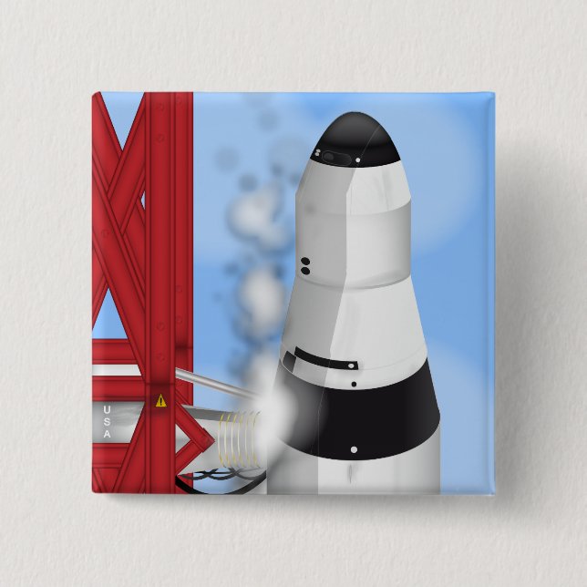 Rocket Launcher PAD Pinback Button (Front)