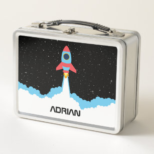 Personalized Astronaut Lunch Box, Space Lunch Box With Name