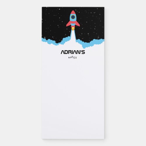 Rocket Launching in Outer Space Magnetic Notepad