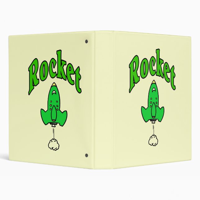 Rocket Logo, Rocket Logo 3 Ring Binder (Background)