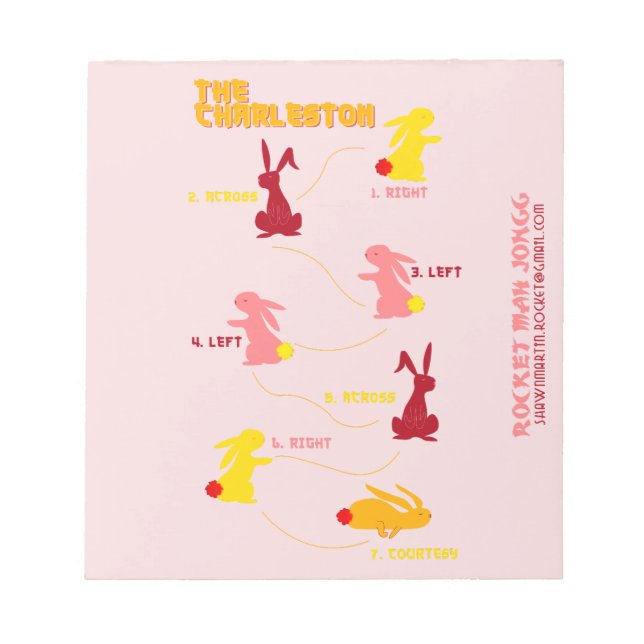 Rocket Mah Jong Charleston Notebook Notepad (Front)