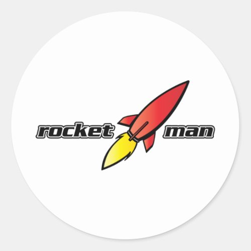 Rocket Man Classic Round Sticker