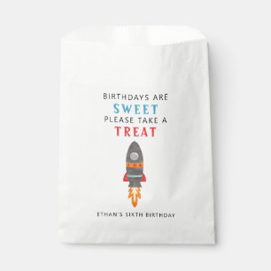 Rocket Outer Space Birthday Party Favor Bag
