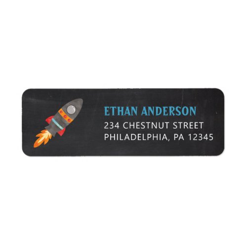 Rocket Outer Space Return Address Labels