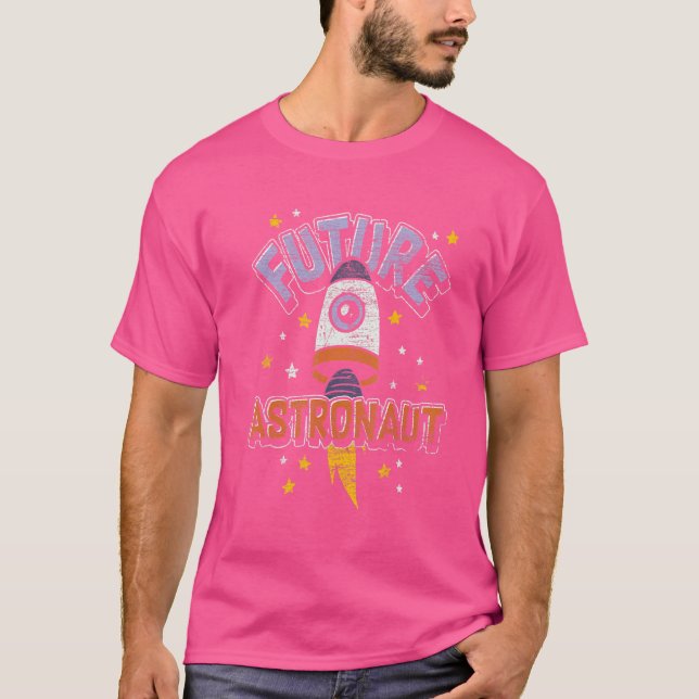 Rocket Outer Space Science Galaxy Future Astronaut T-Shirt (Front)
