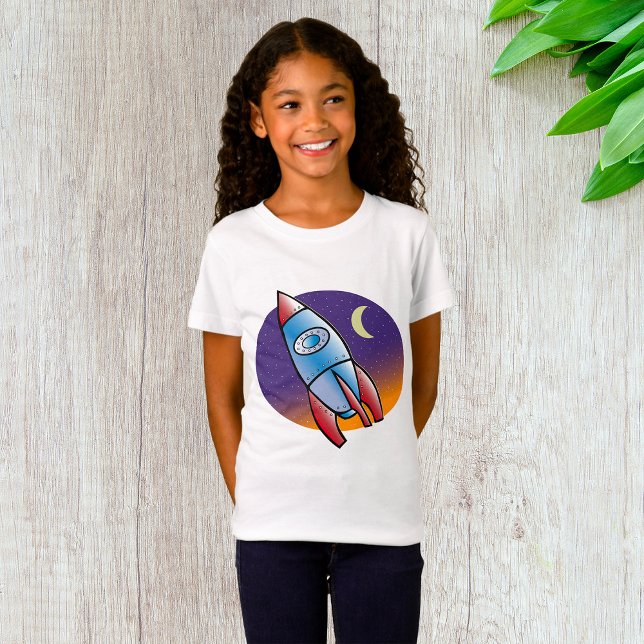 Rocket Outer Space Travel  Girls T-Shirt (Creator Uploaded)