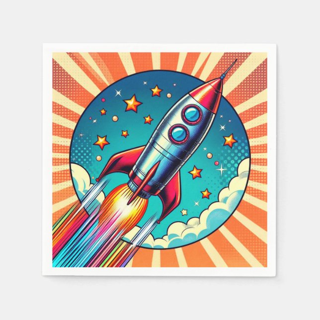 Rocket party! napkins (Front)