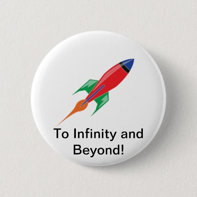 Rocket Pinback Button (Front)