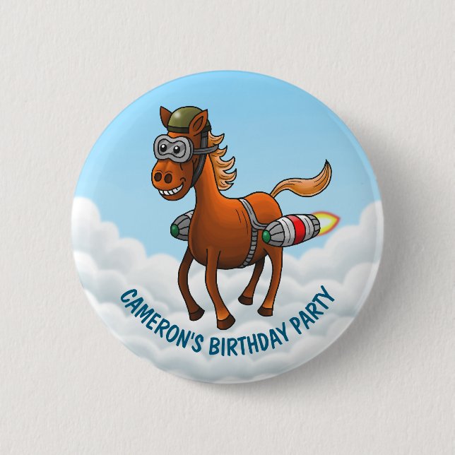 Rocket Pony's Birthday Button (Front)