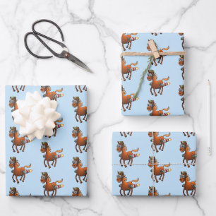 Rocket Pony's Flight Wrapping Paper Sheets