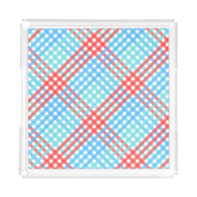 Rocket Pop Plaid  Acrylic Tray (Front)