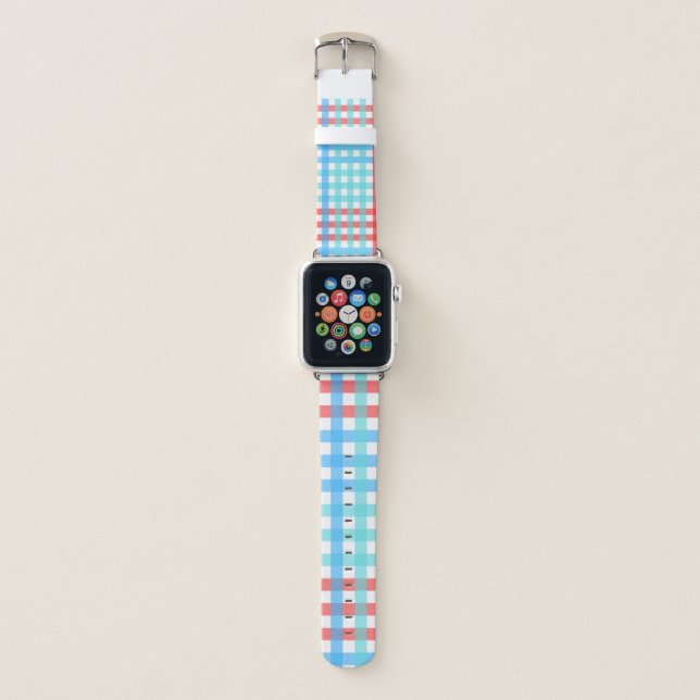 Rocket Pop, Plaid Apple Watch Band (Front)