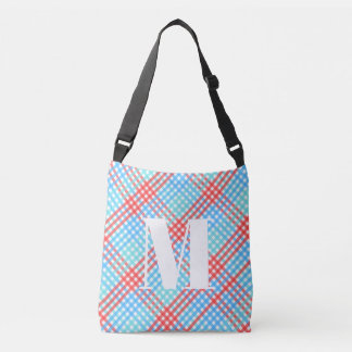 Rocket Pop, Plaid, Monogram Crossbody Bag
