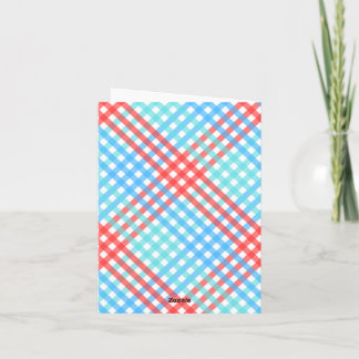 Rocket Pop Plaid Note Card