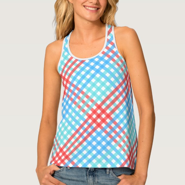 Rocket Pop, Plaid Tank Top (Front)