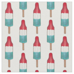 Rocket Pop Popsicle July 4th Patriotic Red Blue Fabric