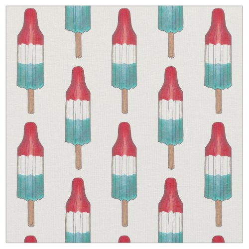 Rocket Pop Popsicle July 4th Patriotic Red Blue Fabric
